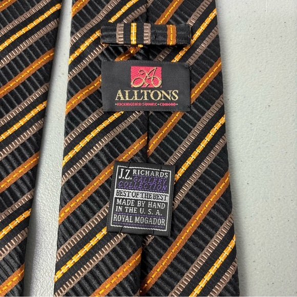 Alltons JZ Richards Gallery Collection Men's Neck Tie Striped Made by hand USA - Picture 2 of 5
